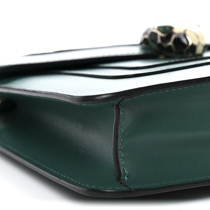 Calfskin Small Serpenti Forever Snake Strap Crossbody Bag Emerald Green