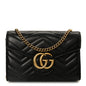 Calfskin Matelasse GG Marmont Chain Wallet Black