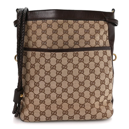 Monogram Braided Shoulder Bag Brown