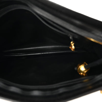 Lambskin Triple CC Shoulder Bag Black