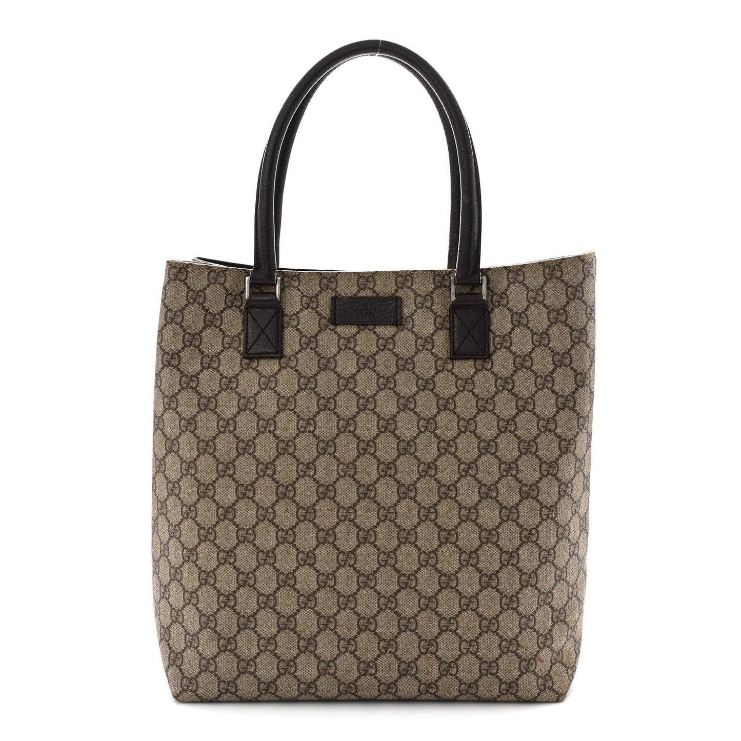 GG Plus Monogram Small Vertical Tote Dark Brown