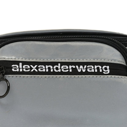 Nylon Logo Printed Attica Belt Bag Reflective Silver