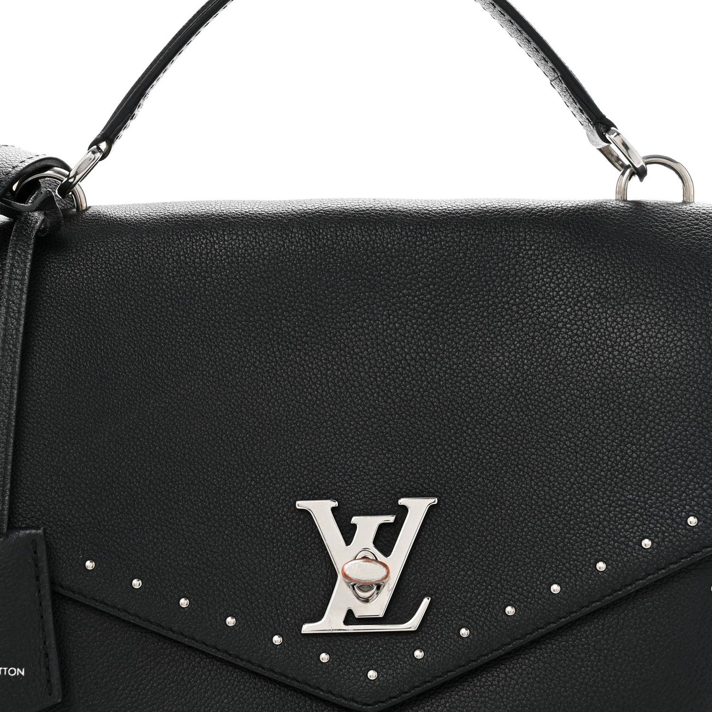 Soft Calfskin My Lockme Studs Black