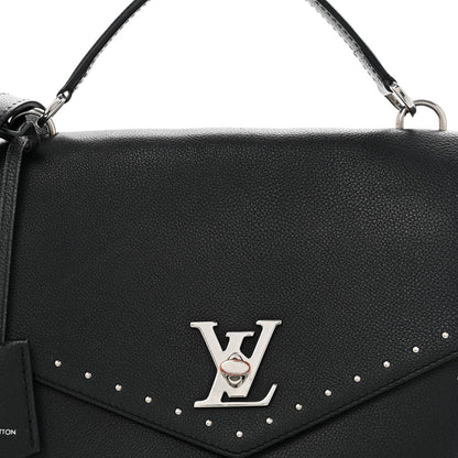 Soft Calfskin My Lockme Studs Black