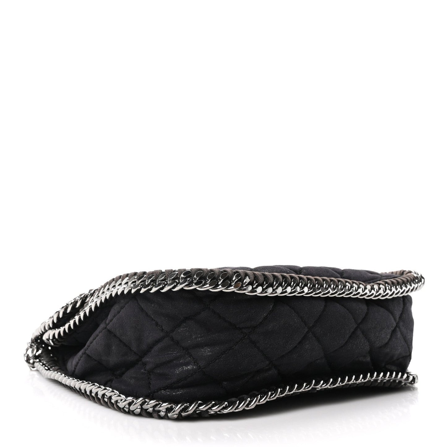 Shaggy Deer Quilted Falabella Shoulder Bag Black