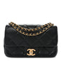 Lambskin Quilted Pearl Small Flap Black