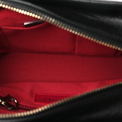 Aged Calfskin Quilted Small Gabrielle Hobo Black
