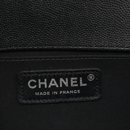 Caviar Quilted Medium Boy Flap So Black