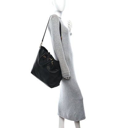 Vitello Daino Tote Black