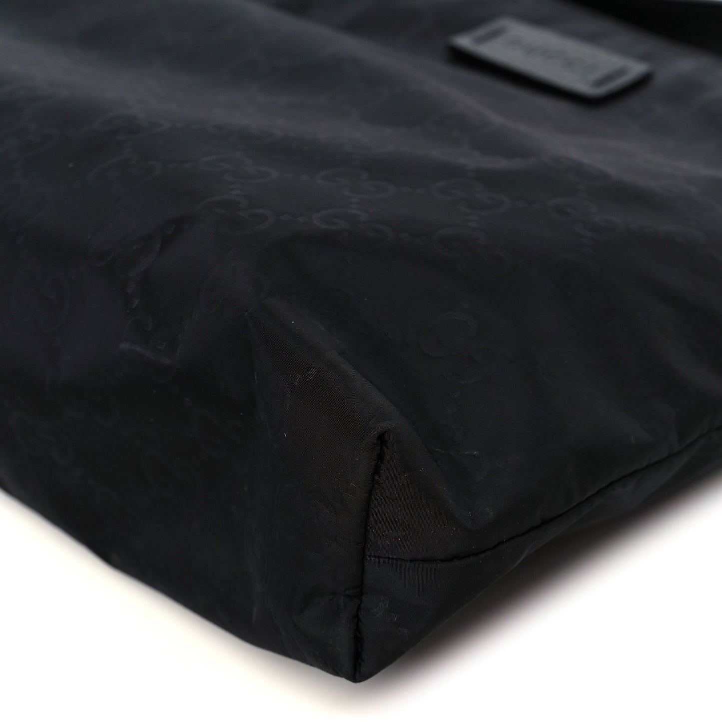 Nylon Monogram Dollar Calfskin Flat Messenger Bag Black