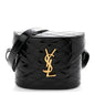 Patent Matelasse Monogram June Box Bag Black