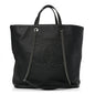 Calfskin Large Coco Eyelets Shopping Tote Black