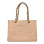 Caviar Quilted Grand Shopping Tote GST Beige