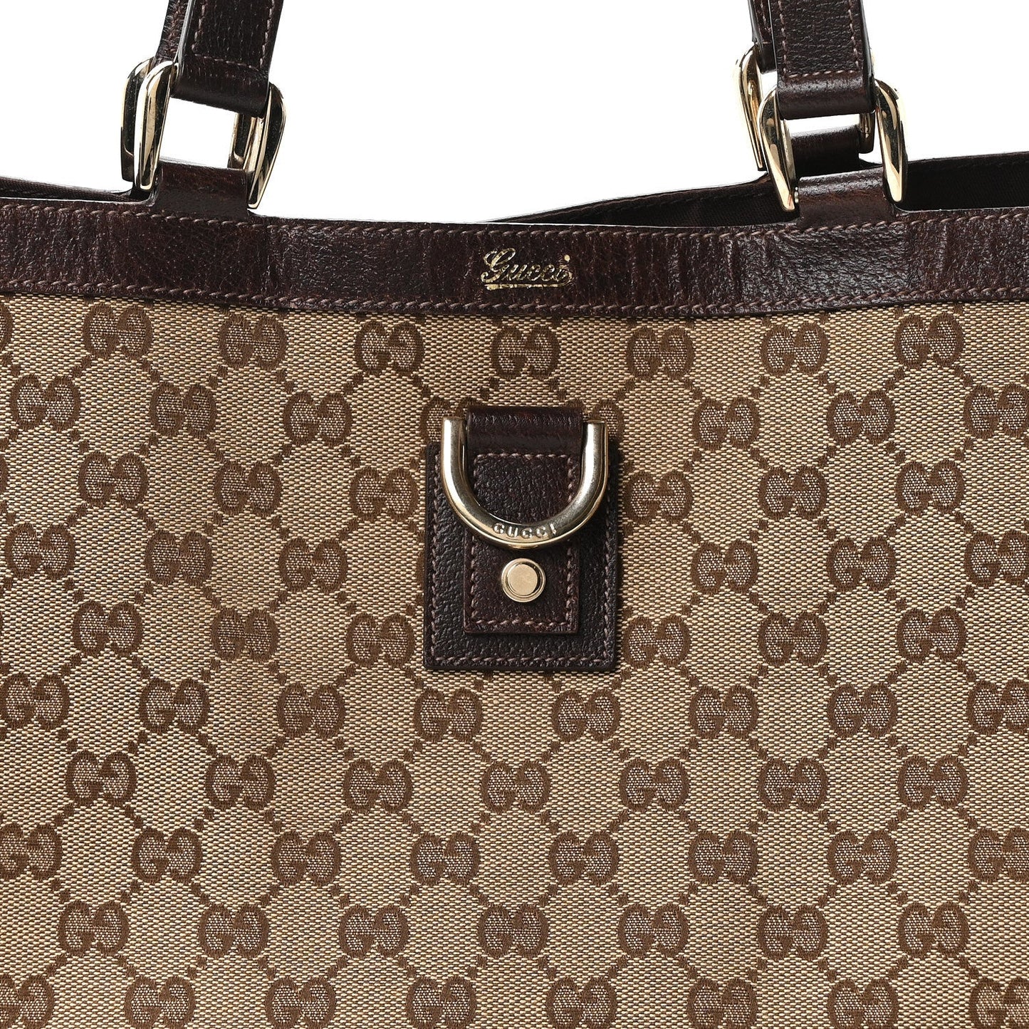 Monogram Large Abbey Tote Dark Brown