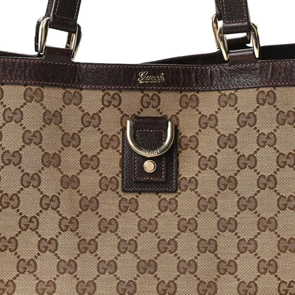 Monogram Large Abbey Tote Dark Brown