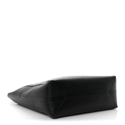 Calfskin Vlogo Medium Locker Tote Black