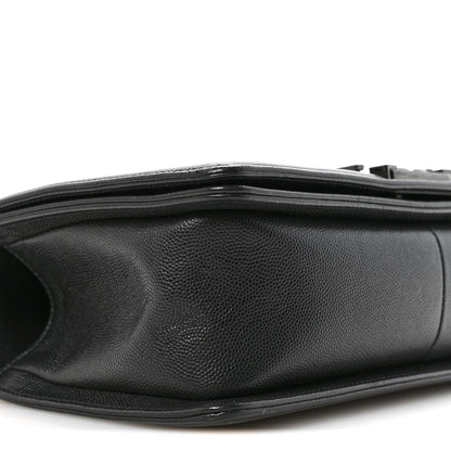 Caviar Quilted Medium Boy Flap So Black