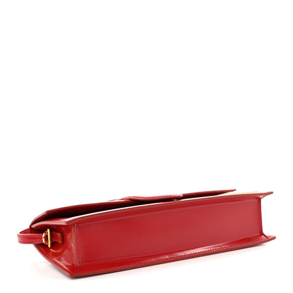 Glazed Calfskin Le Bambino Long Red
