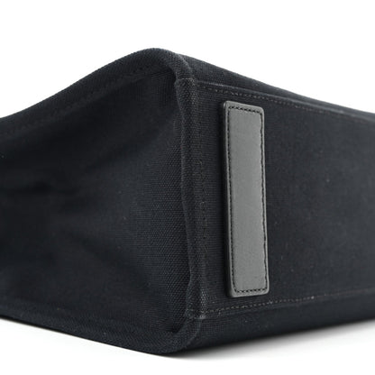 Canvas Studded Small Logo Tote Bag Black
