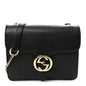 Dollar Calfskin Small Interlocking G Shoulder Bag Black