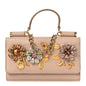 Stampa Iguana Mini Miss Sicily Chain Phone Case Wallet Beige