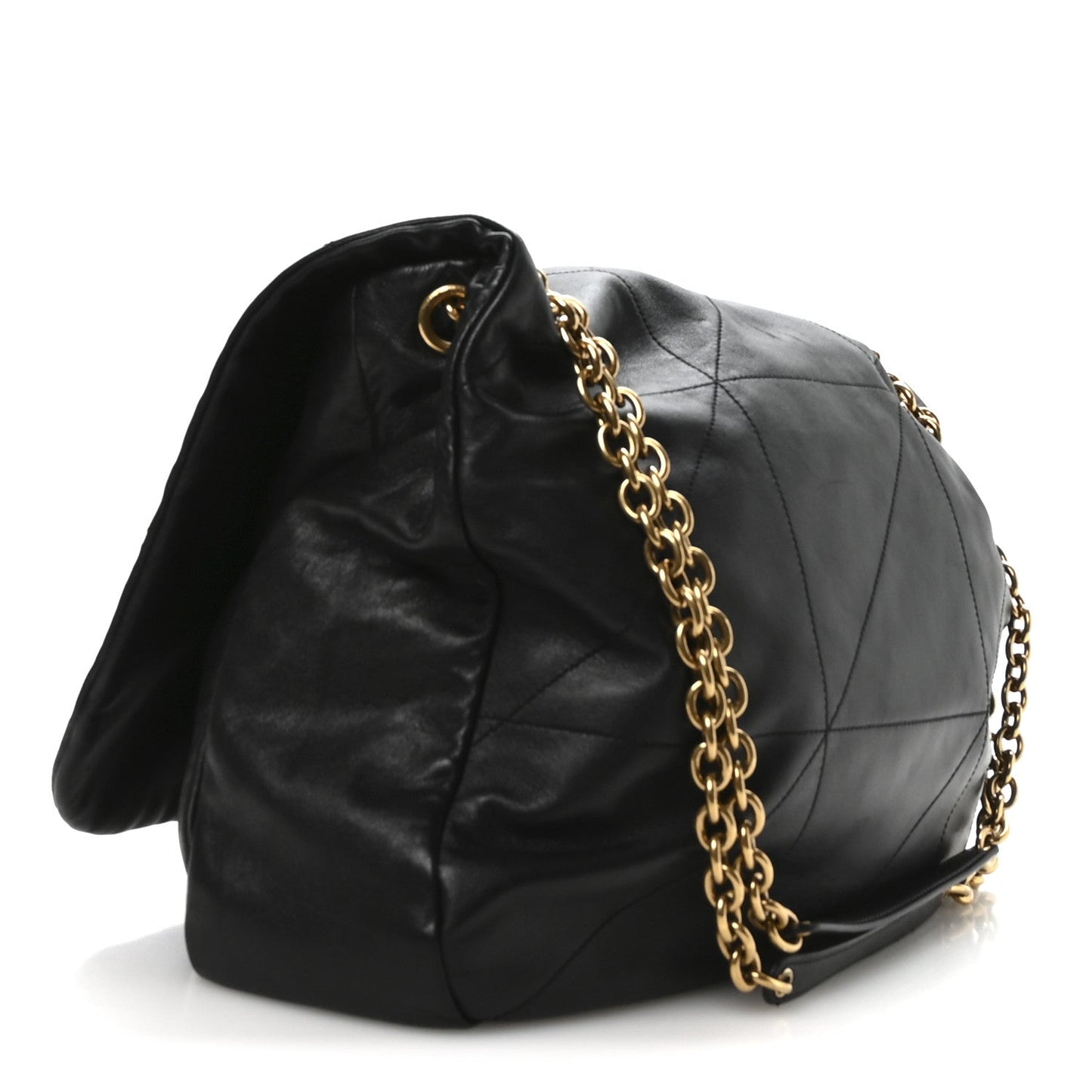 Lambskin Matelasse Monogram Large Jamie 4.3 Black