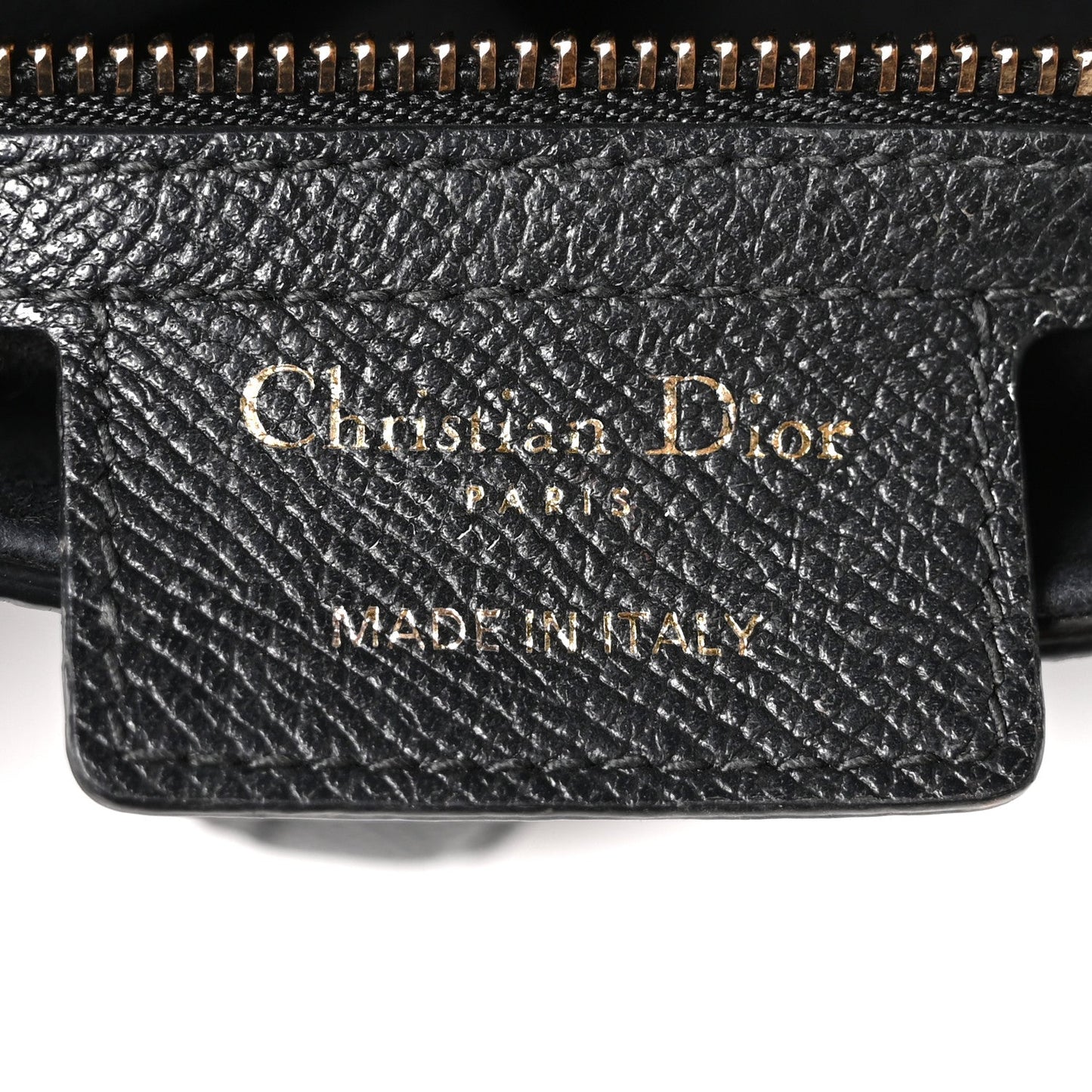 Grained Calfskin Saddle Bag Black