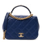 Caviar Mini Carry Around Flap Bag Blue