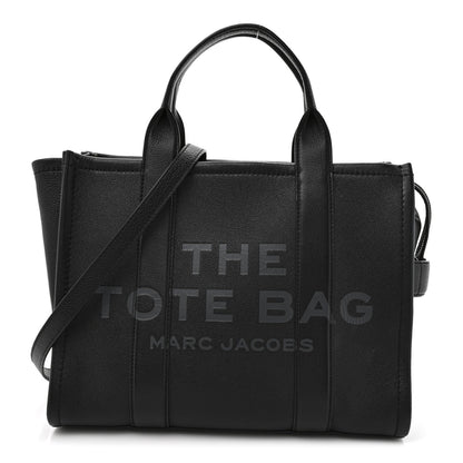 Grained Calfskin Medium The Tote Bag Black