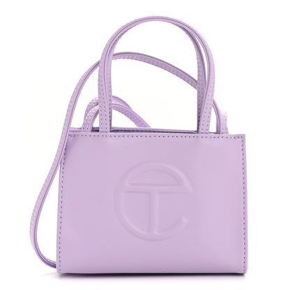 Vegan Leather Small Shopping Bag Lavender
