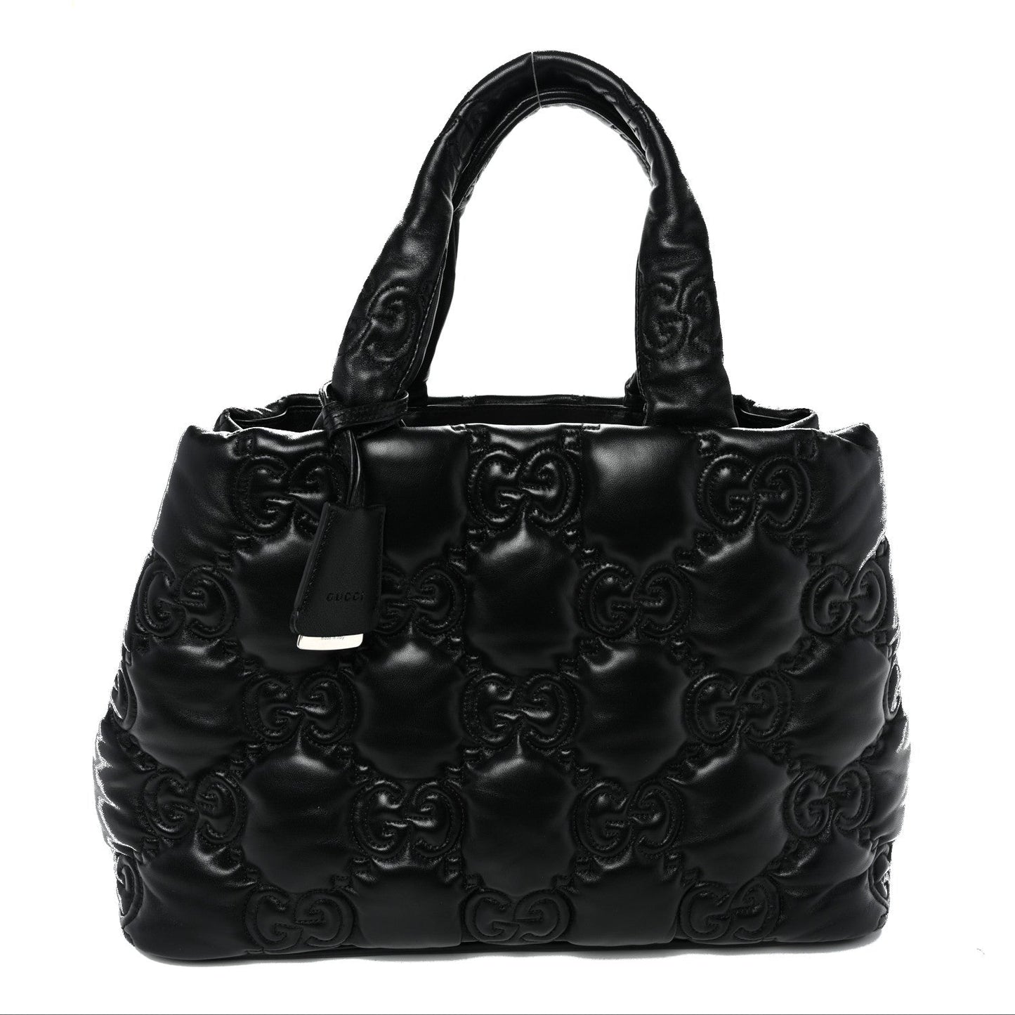 Calfskin GG Matelasse Large Tote Black