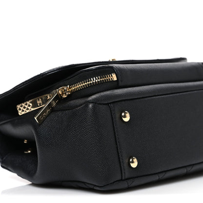 Caviar Quilted Medium Business Affinity Flap Black