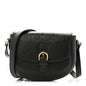 Charisma Calfskin Gucci Embossed Shoulder Flap Bag Black