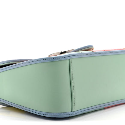 Calfskin Matelasse Diagonal Mini GG Marmont Top Handle Shoulder Bag Multicolor Pastel
