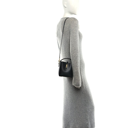 Shiny Calfskin Le 37 Mini Bucket Bag Black