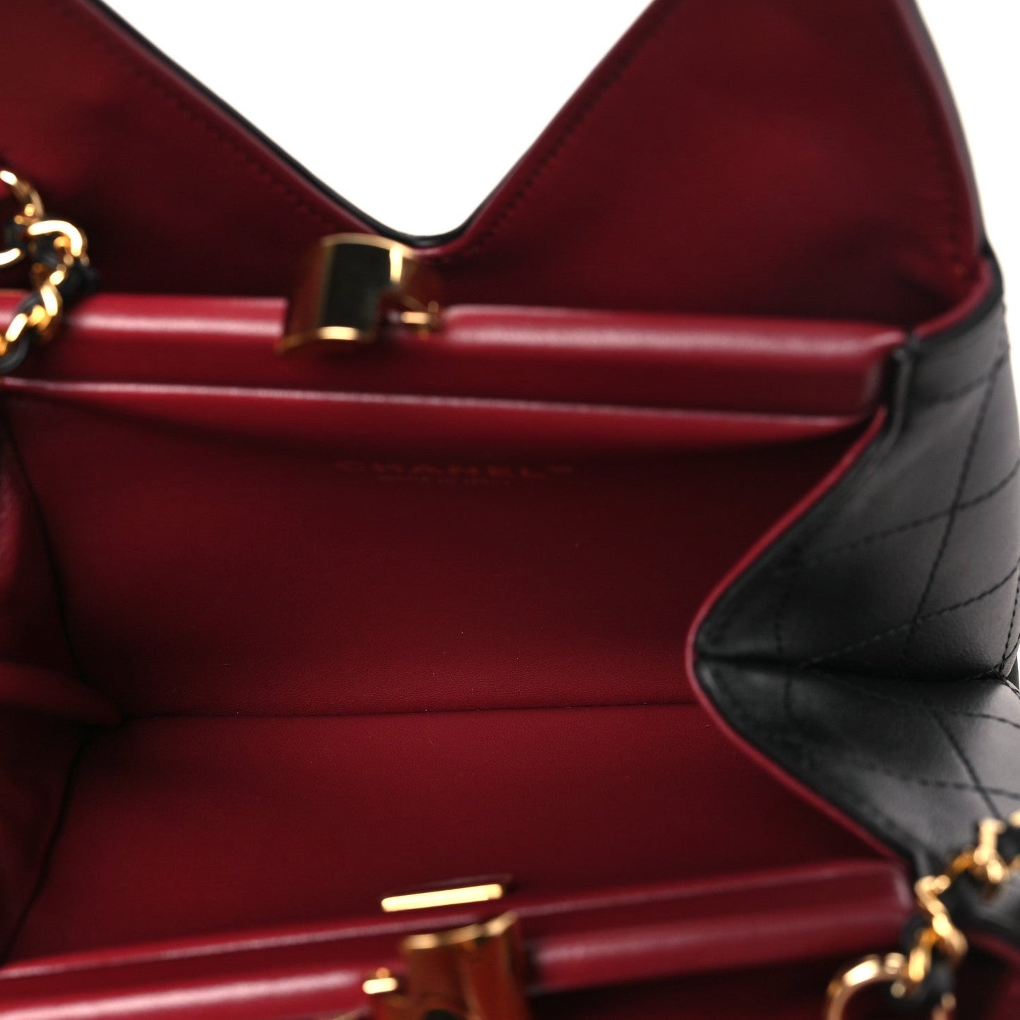 Calfskin Chic Lady Small Shopping Tote Black