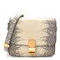 Lizard Small Classic Box Flap Bag Natural
