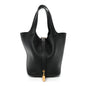 Taurillon Clemence Picotin Lock 18 PM Black