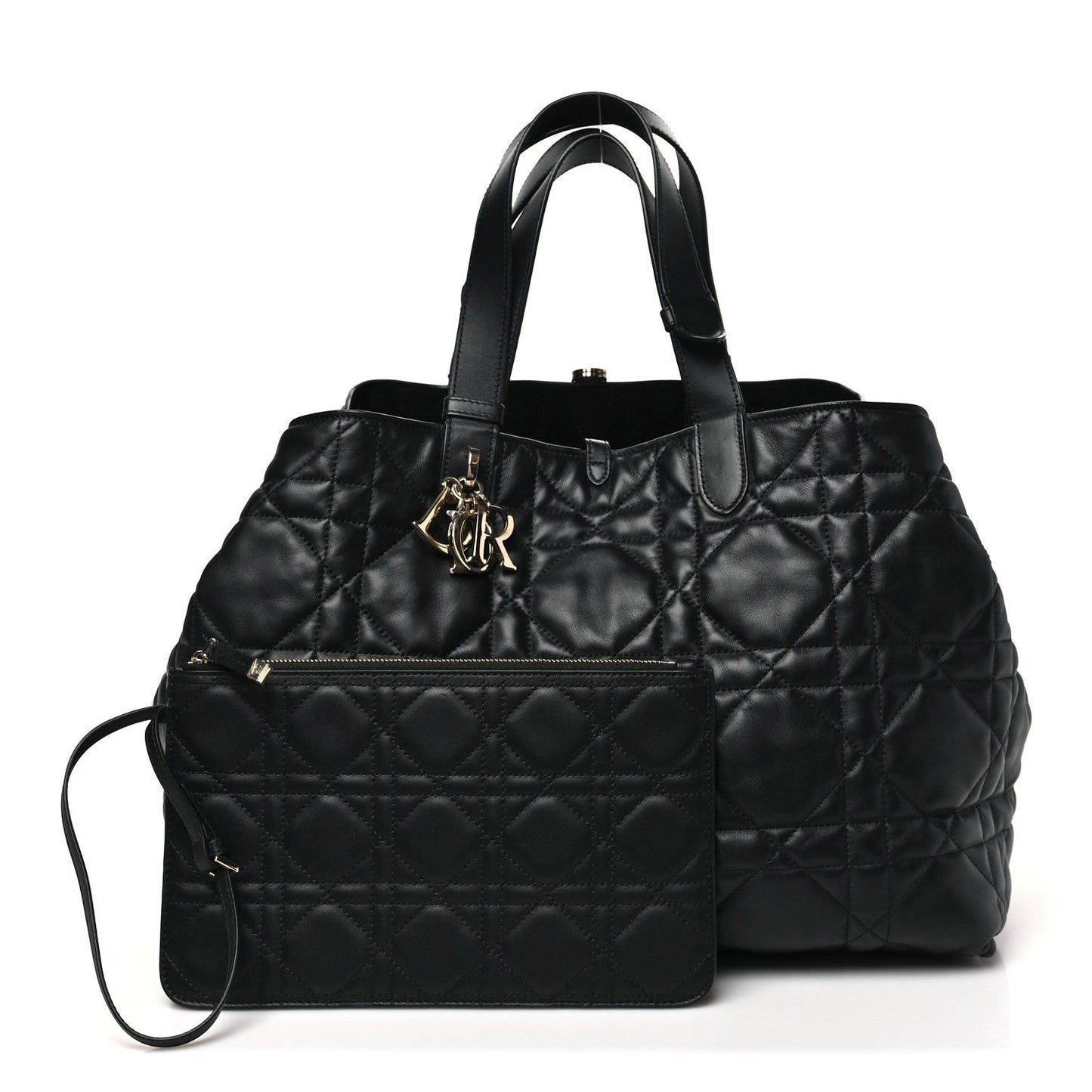 Calfskin Macrocannage Large Toujours Black
