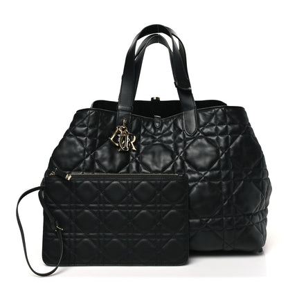 Calfskin Macrocannage Large Toujours Black
