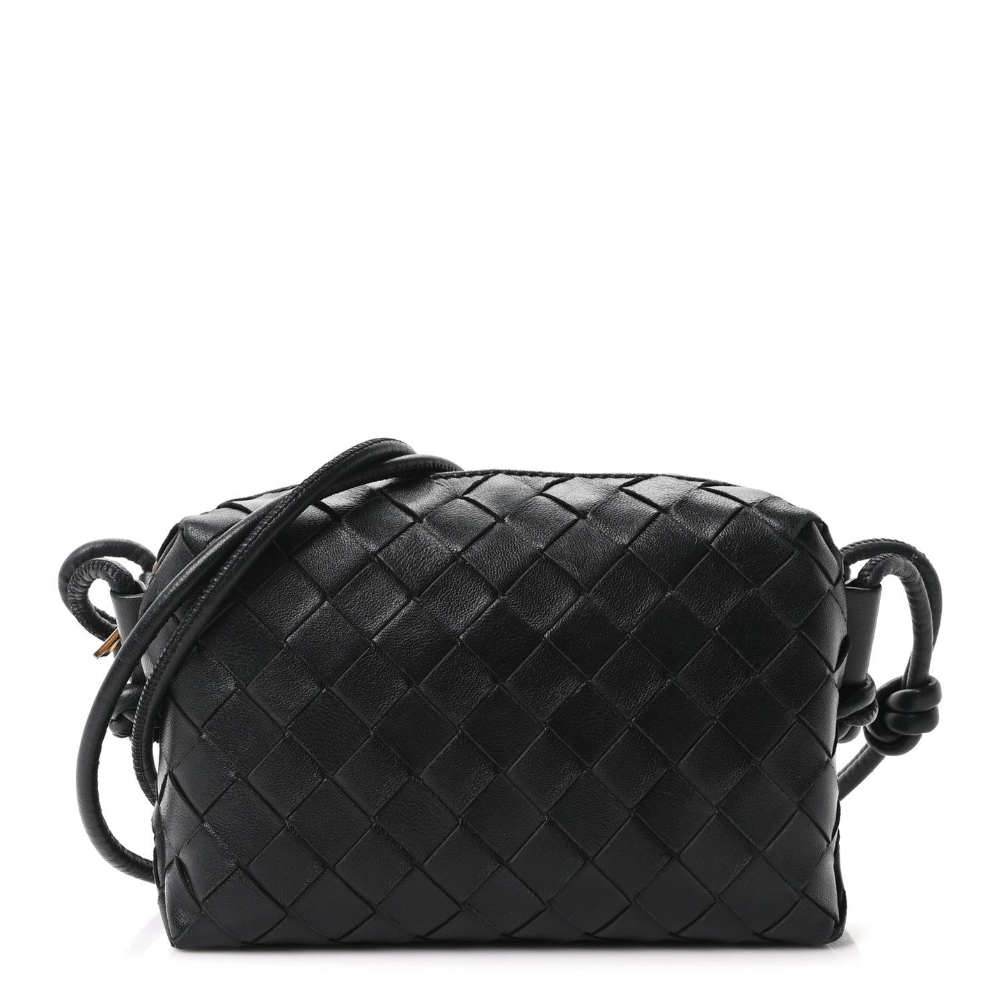 Nappa Intrecciato Mini Loop Camera Bag Black