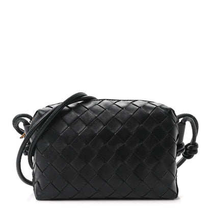Nappa Intrecciato Mini Loop Camera Bag Black