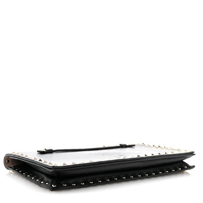 Nappa Rockstud Wristlet Clutch Black