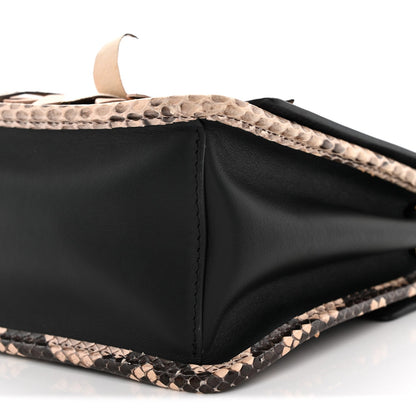 Vitello Century Snakeskin F is Fendi Flower Burst FF Small Kan I Shoulder Bag Black Beige