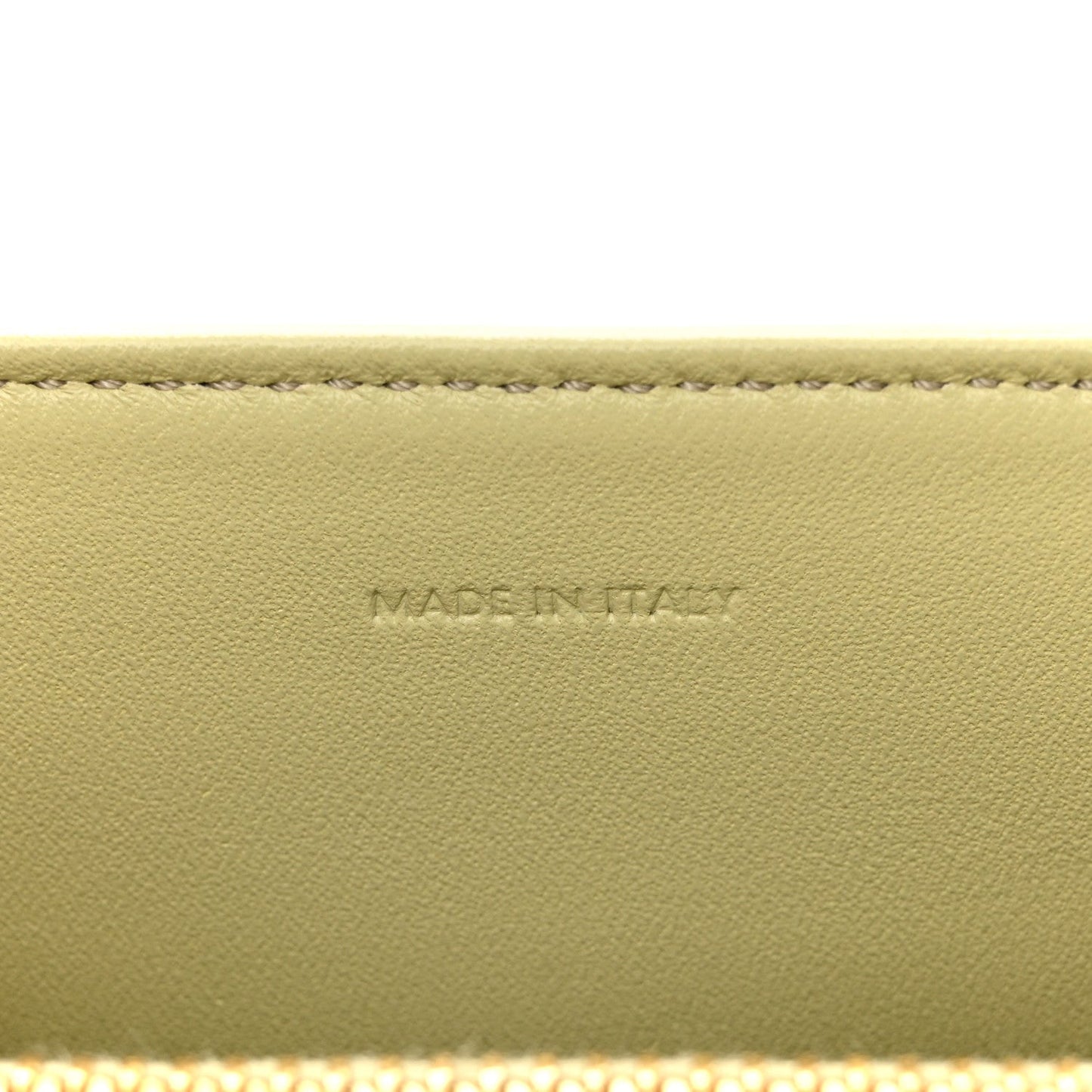 Satinated Calfskin Mini 16 Top Handle Bag Almond Green
