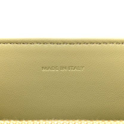 Satinated Calfskin Mini 16 Top Handle Bag Almond Green