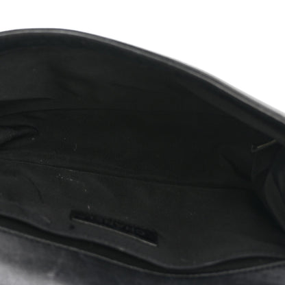 Calfskin Tweed Sequin Stitched Medium Boy Flap Black White