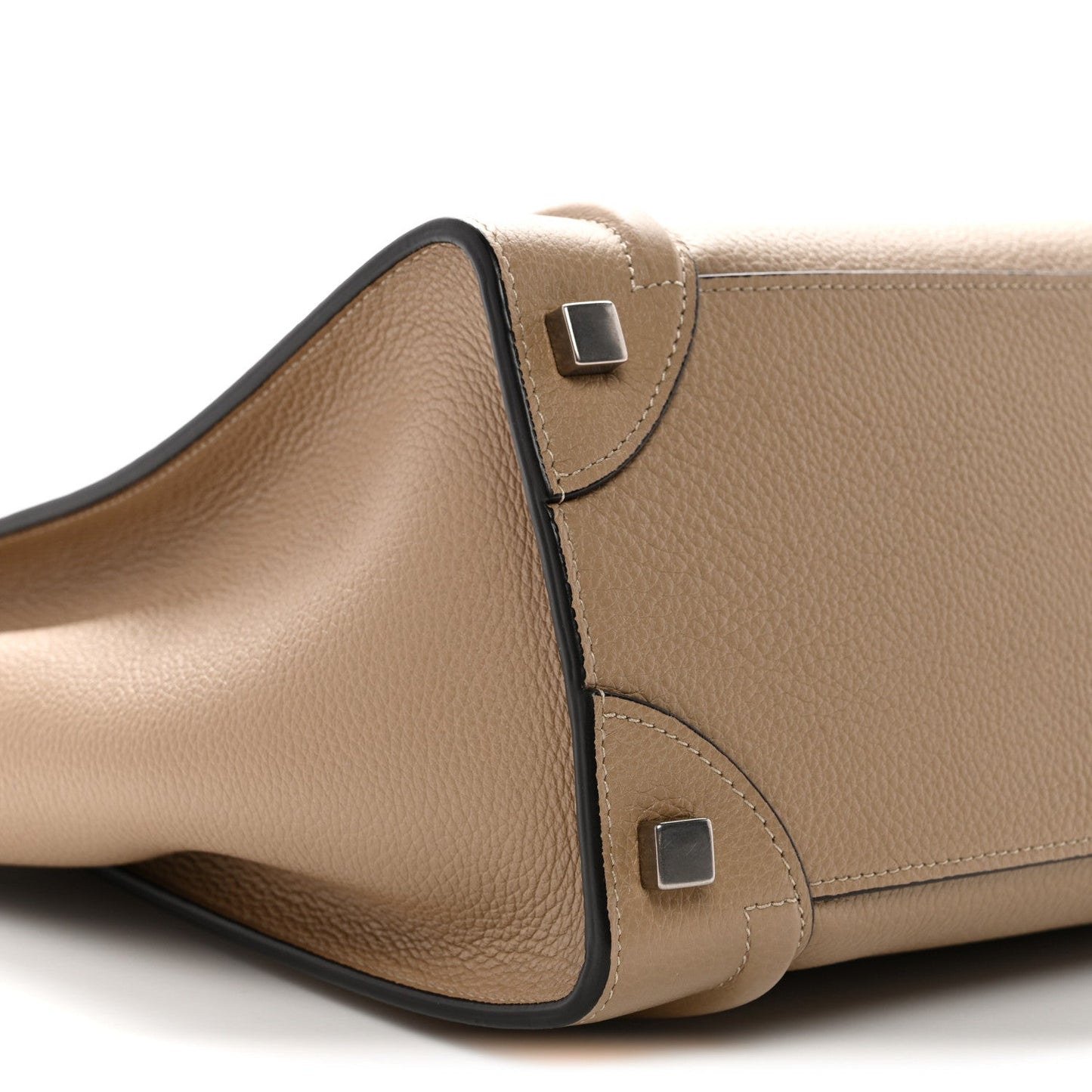 Drummed Calfskin Micro Luggage Dune