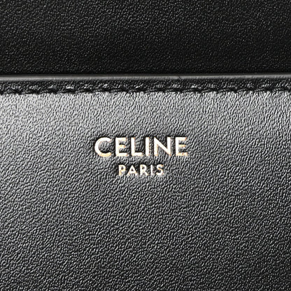 Satinated Calfskin Small 16 Top Handle Bag Black