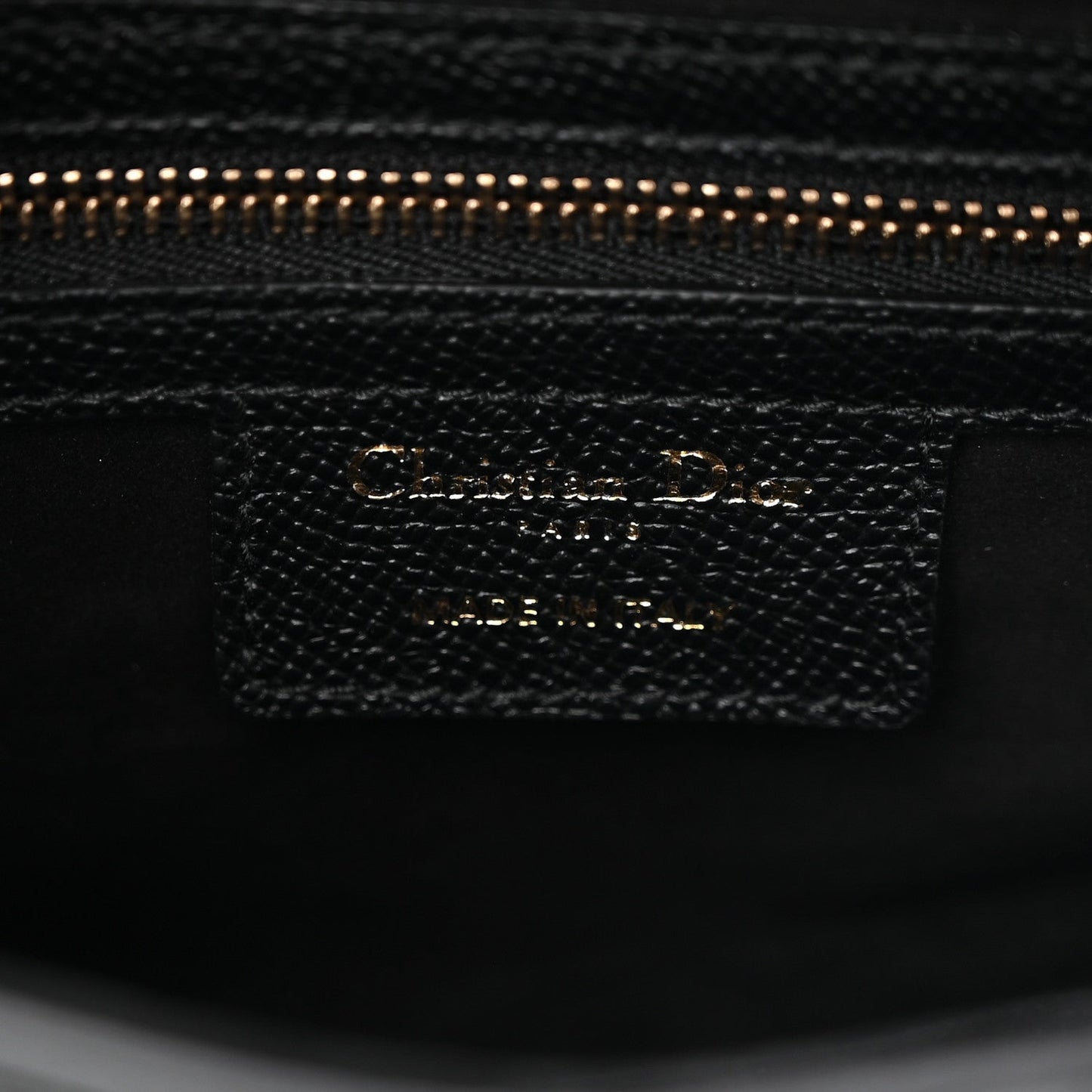 Grained Calfskin Saddle Bag With Strap Black